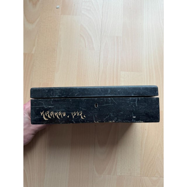 Black Lacquered Wooden Box For Sale - Image 12 of 13
