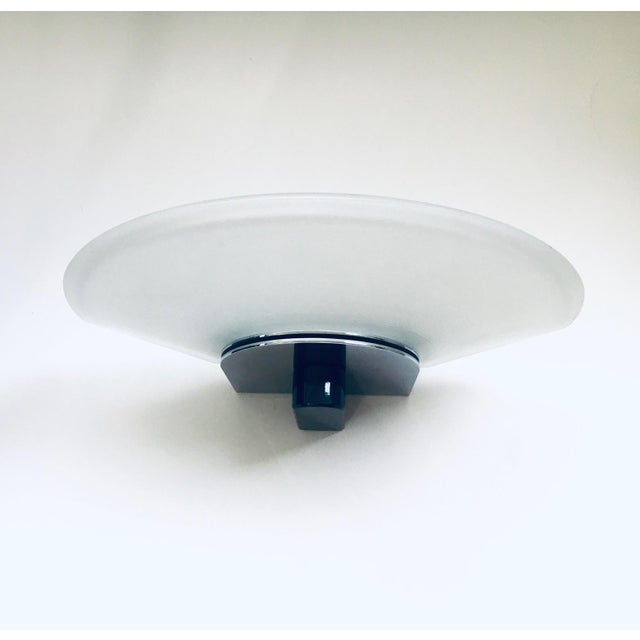 Postmodern Frosted Glass Sconce Wall Lamp from Metalarte, Spain, 1980s For Sale - Image 18 of 18