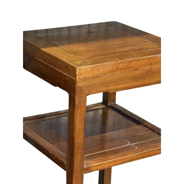 Asian Style Mid-20th Century Chinese Scholar Style Wooden Teastand / Night Table For Sale - Image 4 of 9