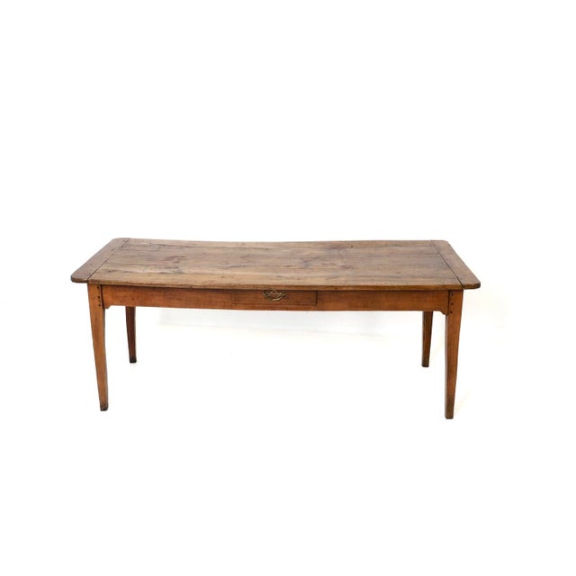 French Provincial Fruitwood Farm Table For Sale - Image 14 of 14