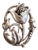 Vintage Large Floral Art Nouveau Sterling Silver Brooch For Sale