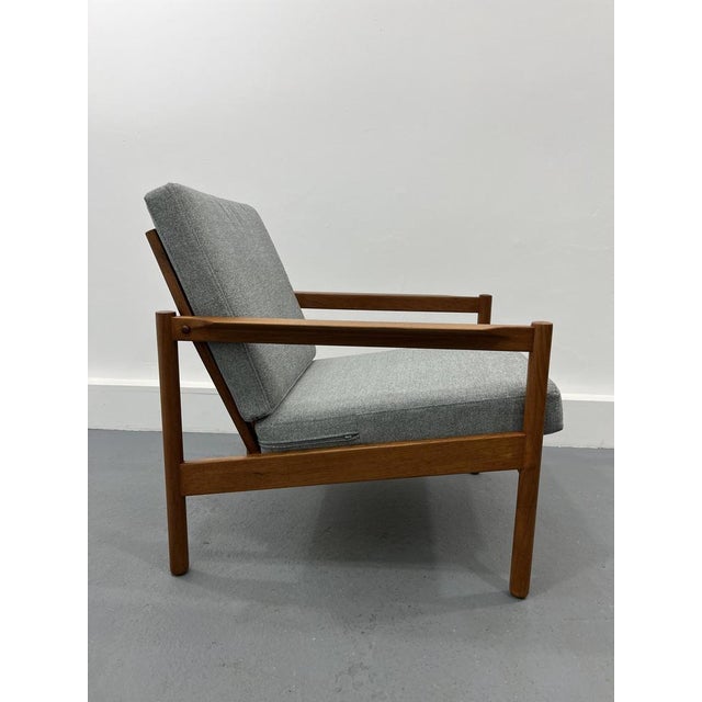 Armchair by Ib Kofod-Larsen for Magnus Olesen, 1956 For Sale - Image 11 of 17
