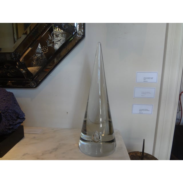 Murano Glass Geometric Sculpture Signed Barbini For Sale - Image 9 of 9