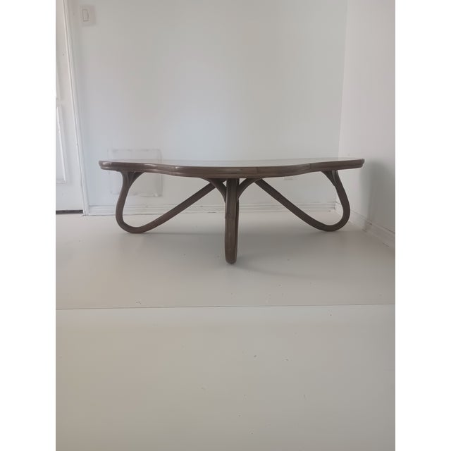 Vintage Bamboo Coffee Table For Sale - Image 11 of 13