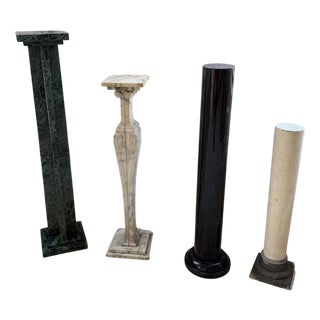 Marble Columns or Pedestals, 1970s, Set of 4 For Sale