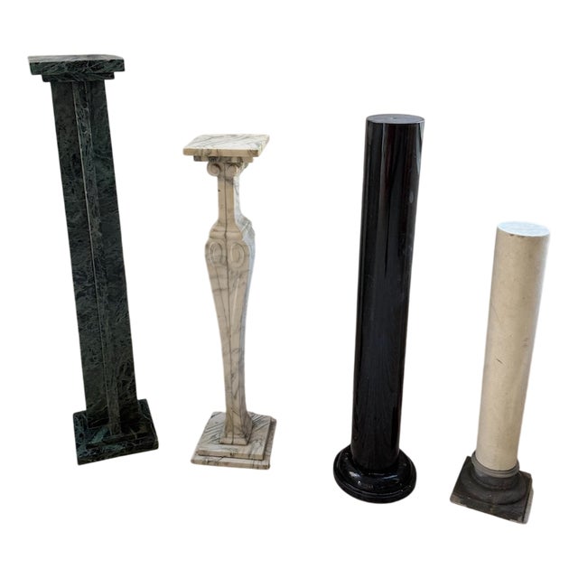 Marble Columns or Pedestals, 1970s, Set of 4 For Sale