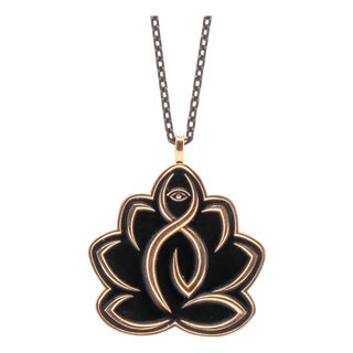 Hope Lotus Flower Protective Chain Necklace For Sale