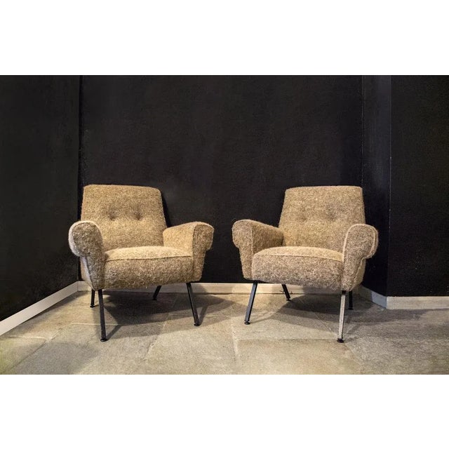 Metal Set of Italian Armchairs, 1960s For Sale - Image 7 of 7