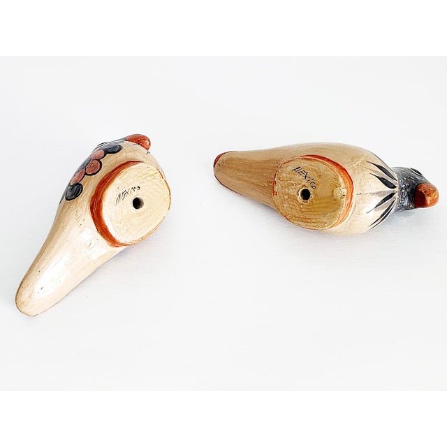 1960s Tonalá Mexico Ceramic Bird Figurines, a Pair For Sale - Image 10 of 11