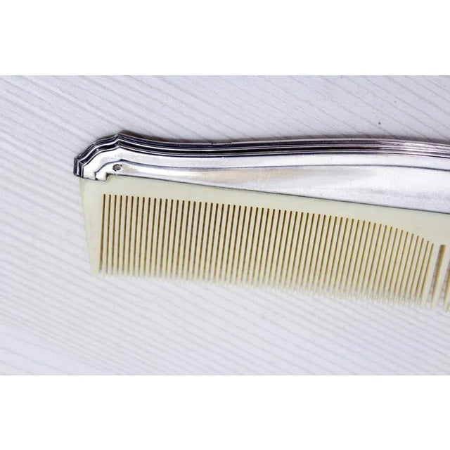 Silver Hand Mirror and Comb, 1930s, Set of 2 For Sale - Image 3 of 12