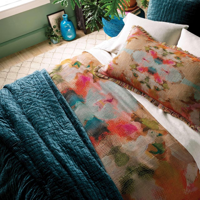 Pine Cone Hill Pine Cone Hill by Annie Selke Matte Velvet Juniper Quilt, King For Sale - Image 4 of 5