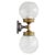 Vintage Double Sconce in Cast Iron, Frosted Glass, and Brass For Sale - Image 10 of 10