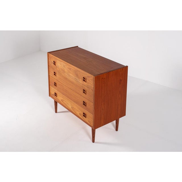 Brown Mid-Century Danish Teak Chest of Drawers, 1960s For Sale - Image 8 of 13