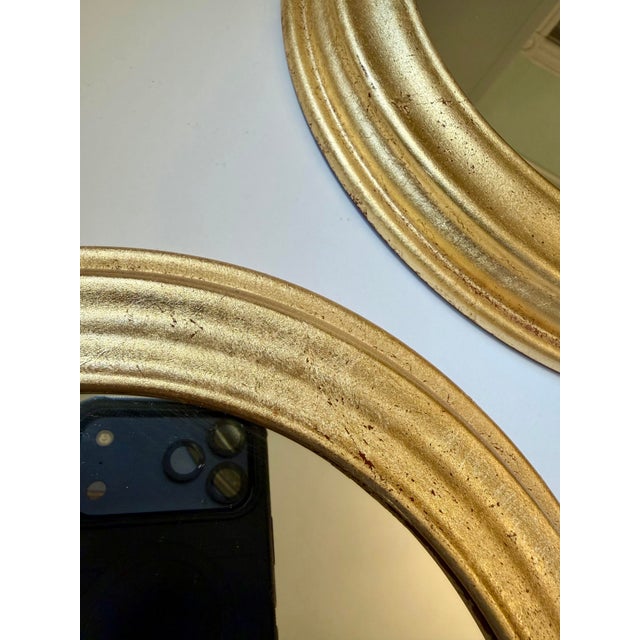 Set of 12 Vintage Round Gilt Italian Mirrors For Sale - Image 11 of 17