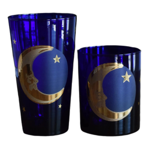 Mid 20th Century Culver Celestial Moon Glasses 22k - Set of 2