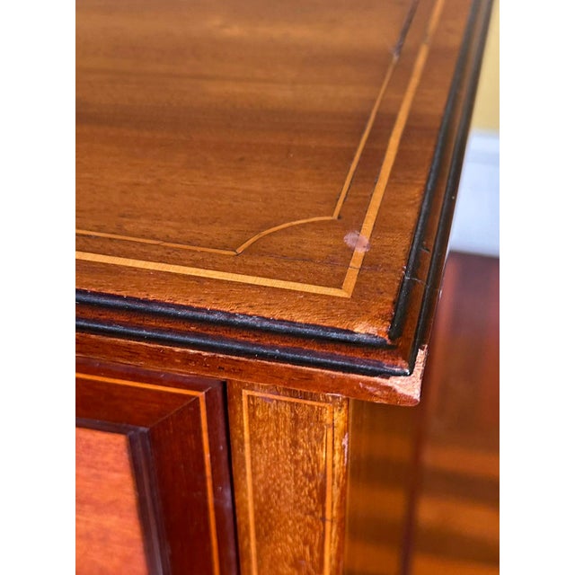 Vintage French Louis XVI Style Inlaid Mahogany Semainier Secretary Desk For Sale - Image 15 of 15