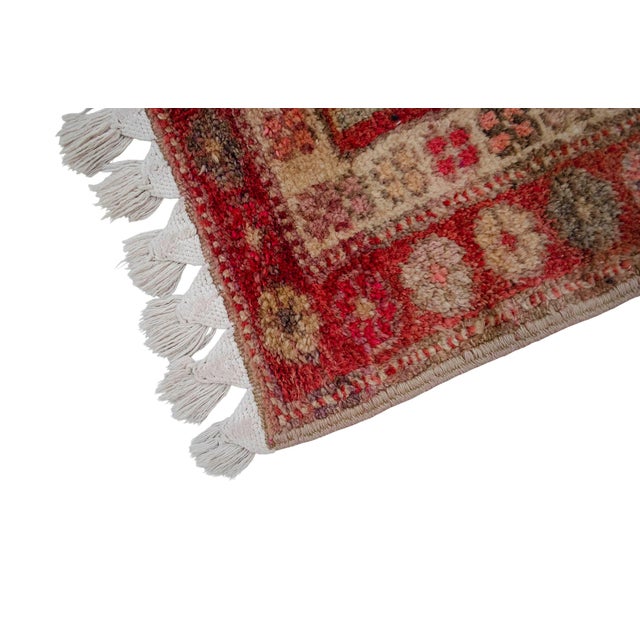 Hand-Knotted Turkish Rug Runner Extra Long Hallway Decor - 3′1″ × 13′9″ For Sale - Image 12 of 13