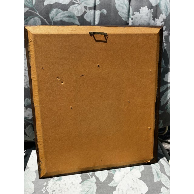 1976 Vibrant Crewel Embroidered Framed Mirror For Sale - Image 9 of 9