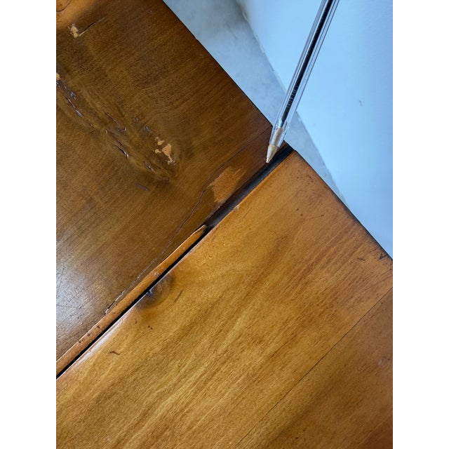 Vintage American Solid Cherry Wood Drop-Leaf Breakfast Dining Table For Sale - Image 11 of 11