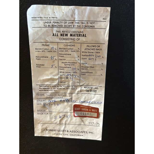 1970s Ward Bennett Tufted Velvet Loveseat For Sale - Image 10 of 10