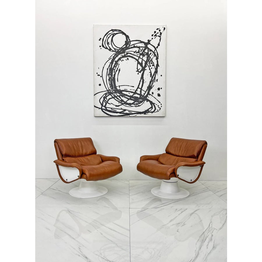 Yrjo Kukkapuro Saturn Lounge Chairs Model B-175-18, 1960s, Finland