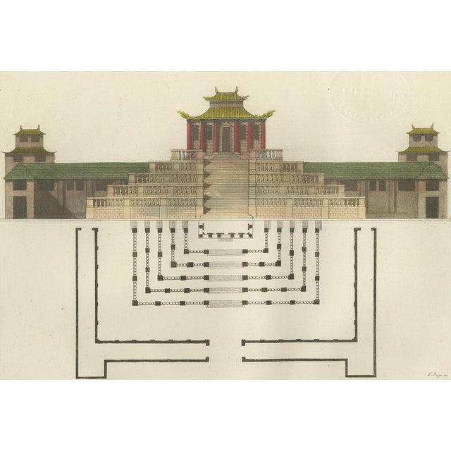 Chinese Imperial Palace Elevation and Plan, 1815, Paper For Sale - Image 4 of 10