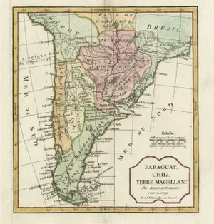 Antique Map of the Southern Part of South America, 1806