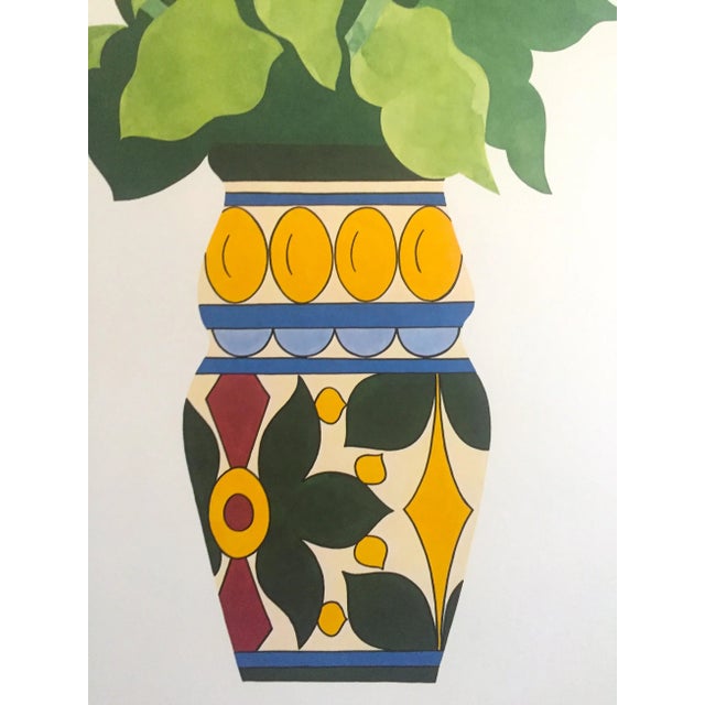 John Lander Vintage 1980's Contemporary Lithograph Print " Zinnias " Soho Gallery Large Exhibition Poster For Sale - Image 10 of 13