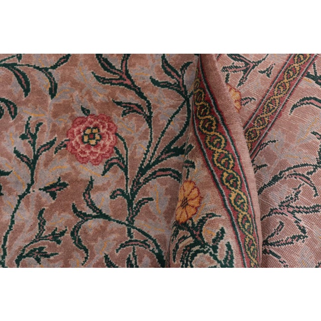 Textile Shabby Chic Jasmain Pak-Persian Brown/Brown Wool Rug - 4'0'' X 6'3'' For Sale - Image 7 of 9