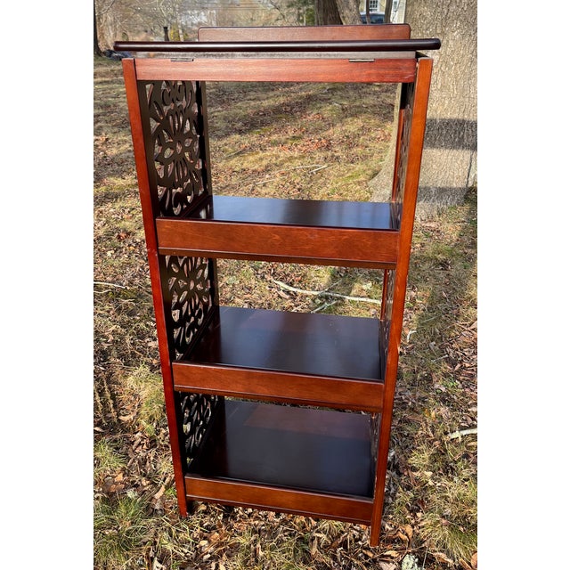 Walnut Bookstand Lectern Robert Smith St.Albans Lattice Work Sides For Sale - Image 4 of 6