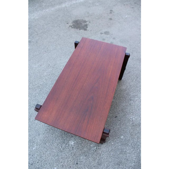 Minimalist Italian Teak Coffee Table, 1950s For Sale - Image 6 of 10