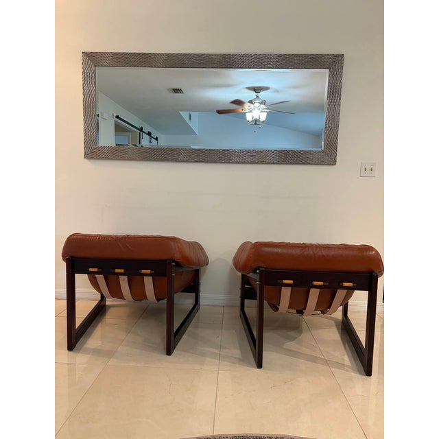 Mid-Century Modern Percival Lafer Mp-97 Armchairs in Cognac Leather – Pair For Sale - Image 12 of 12