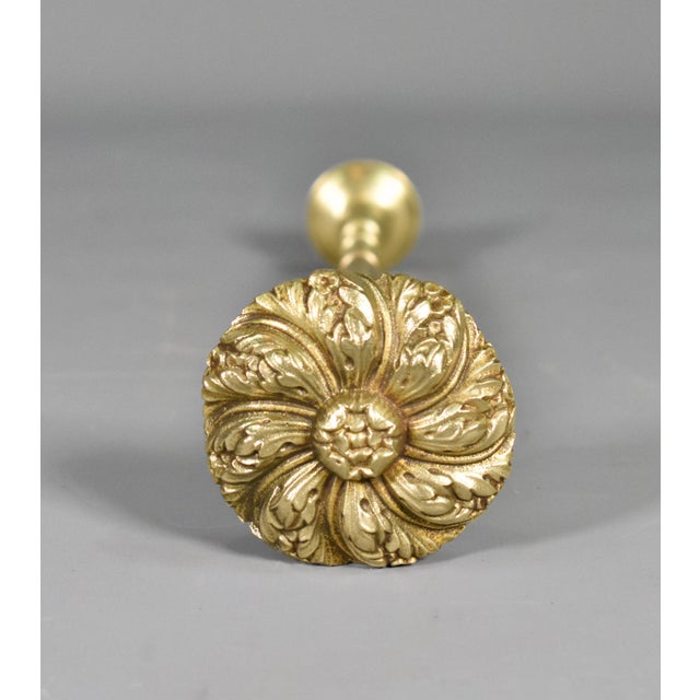 Large Second Empire French Brass Curtain Tie-Backs, Set of 2 For Sale - Image 11 of 16