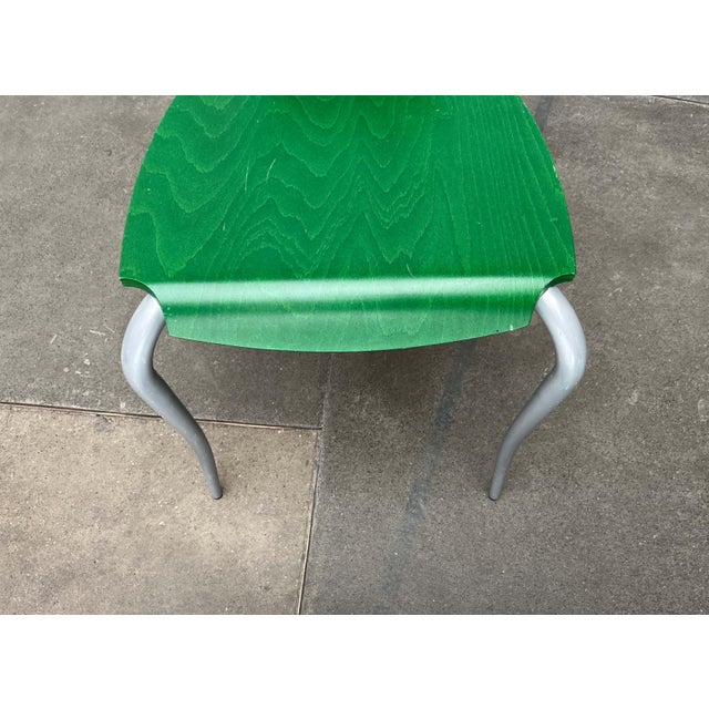 Postmodern Italian Green Side Chair, 1980s For Sale - Image 10 of 18