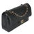 Traditional Black Quilted Caviar Small Classic Double Flap Bag For Sale - Image 3 of 9