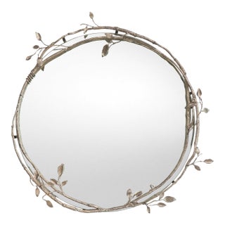 Aged Silver Lennox Vine and Leaf Wall Mirror For Sale