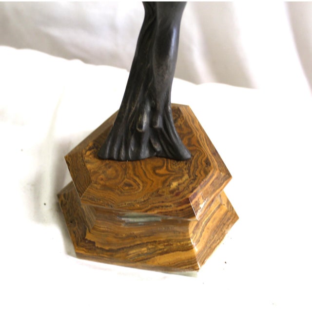 1990s Deco/Modern Figurine Marble base For Sale - Image 4 of 18