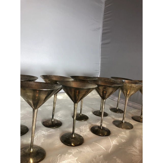Mid-Century Modern Vintage Mid 20th Century Hand Made International Silver Goblets - Set of 12 For Sale - Image 3 of 7