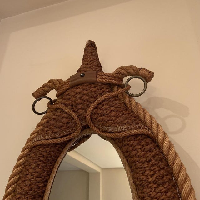 Wall Mirror attributed to Audoux Et Minet For Sale - Image 4 of 11