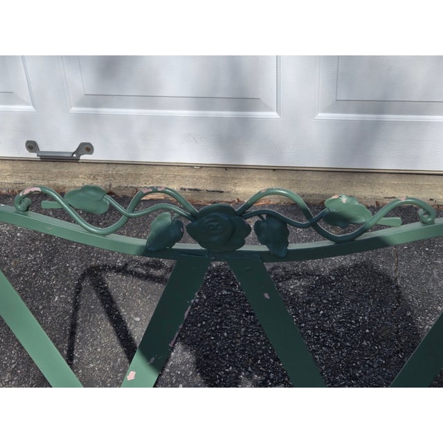 Russell Woodard Woodard Wrought Iron Patio Chairs & Table, Attributed, 3 Pieces For Sale - Image 4 of 11