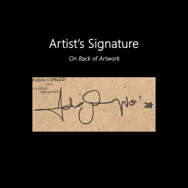 Ciao Mamma 2 - Original Abstract Figurative Color Drenched Mixed Media Artwork by Fabio Coruzzi For Sale - Image 9 of 9