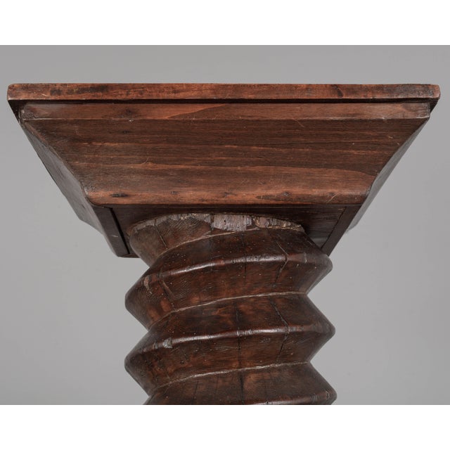 18th Century French Wooden Wine Press Screw Pedestal For Sale - Image 13 of 14