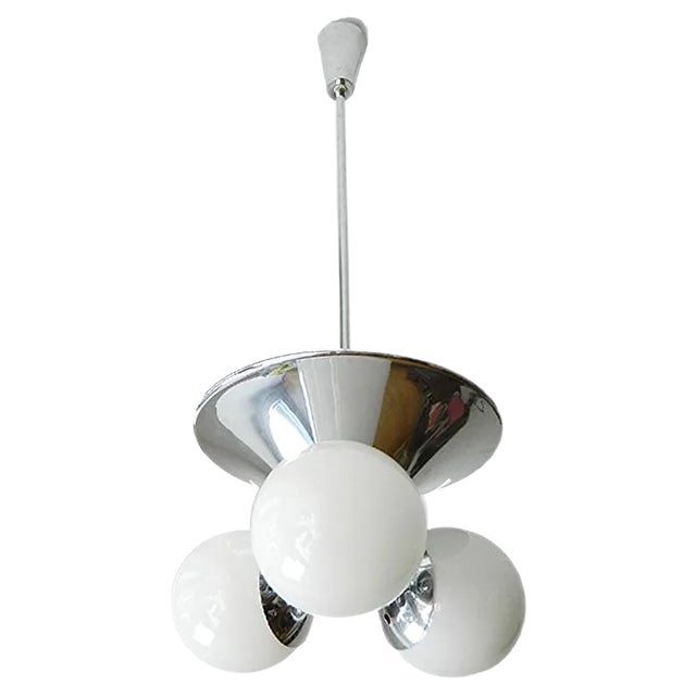 Chrome Hanging Lamp, 1930s For Sale