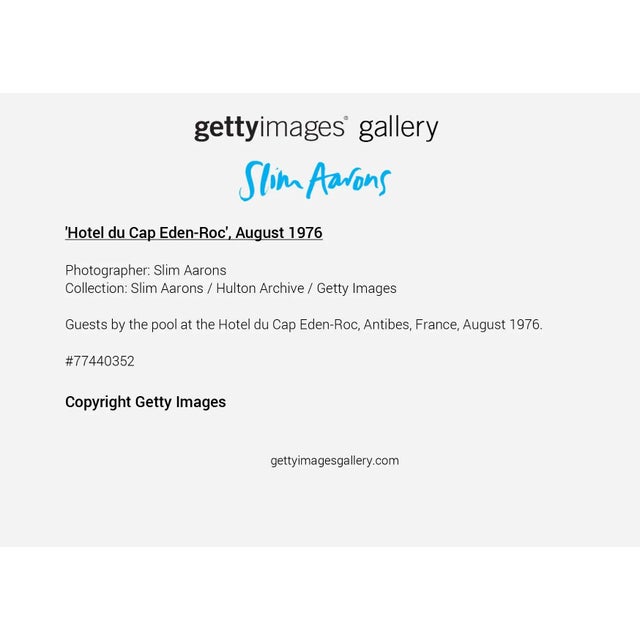 Not Yet Made - Made To Order Slim Aarons, "Hotel du Cap Eden-Roc," August 1, 1976 Getty Images Gallery Framed Art Print For Sale - Image 5 of 5