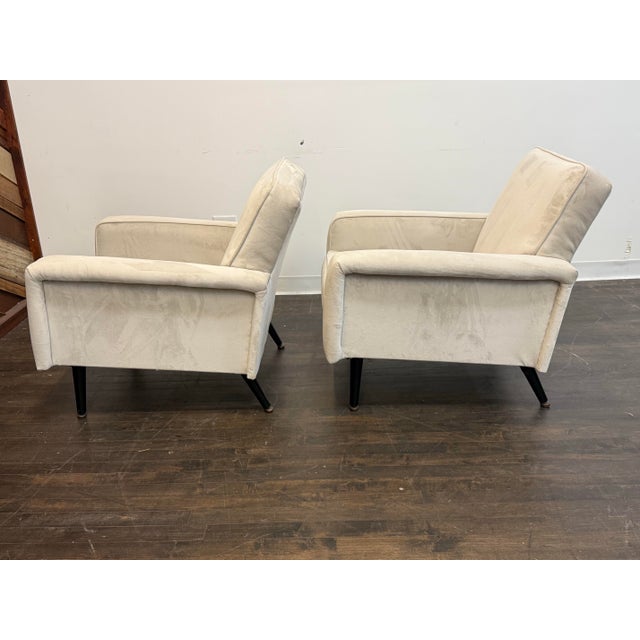 Mid 20th Century Circa 1960's French Lounge Arm Chairs, Pair For Sale - Image 5 of 12