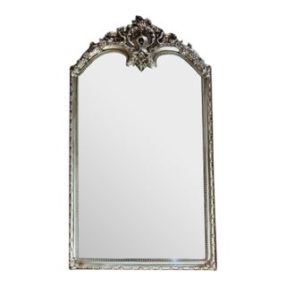 Monumental 98" Ornate Gold Giltwood Floor Mirror – European Baroque Style For Sale