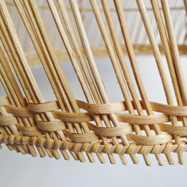 Natural Wicker Basket Bell Lantern Large For Sale - Image 4 of 8