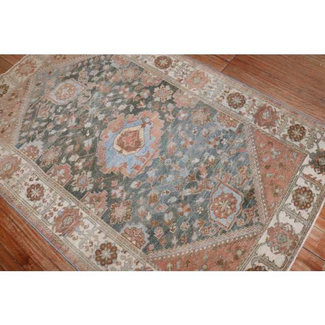 Textile Zabihi Collection Persian Malayer Accent Rug For Sale - Image 7 of 10