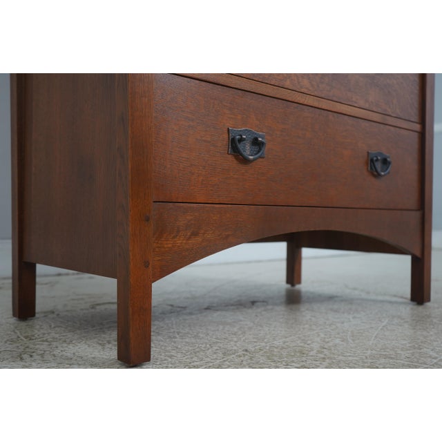 Stickley Mission Oak 8 Drawer High Chest For Sale - Image 10 of 16