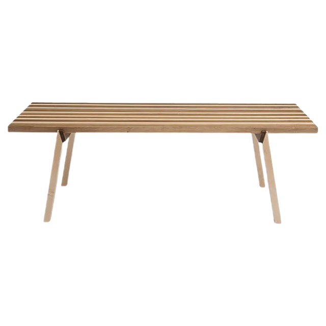 Alveo Table in Multicolored Solid Honeycomb Wood For Sale